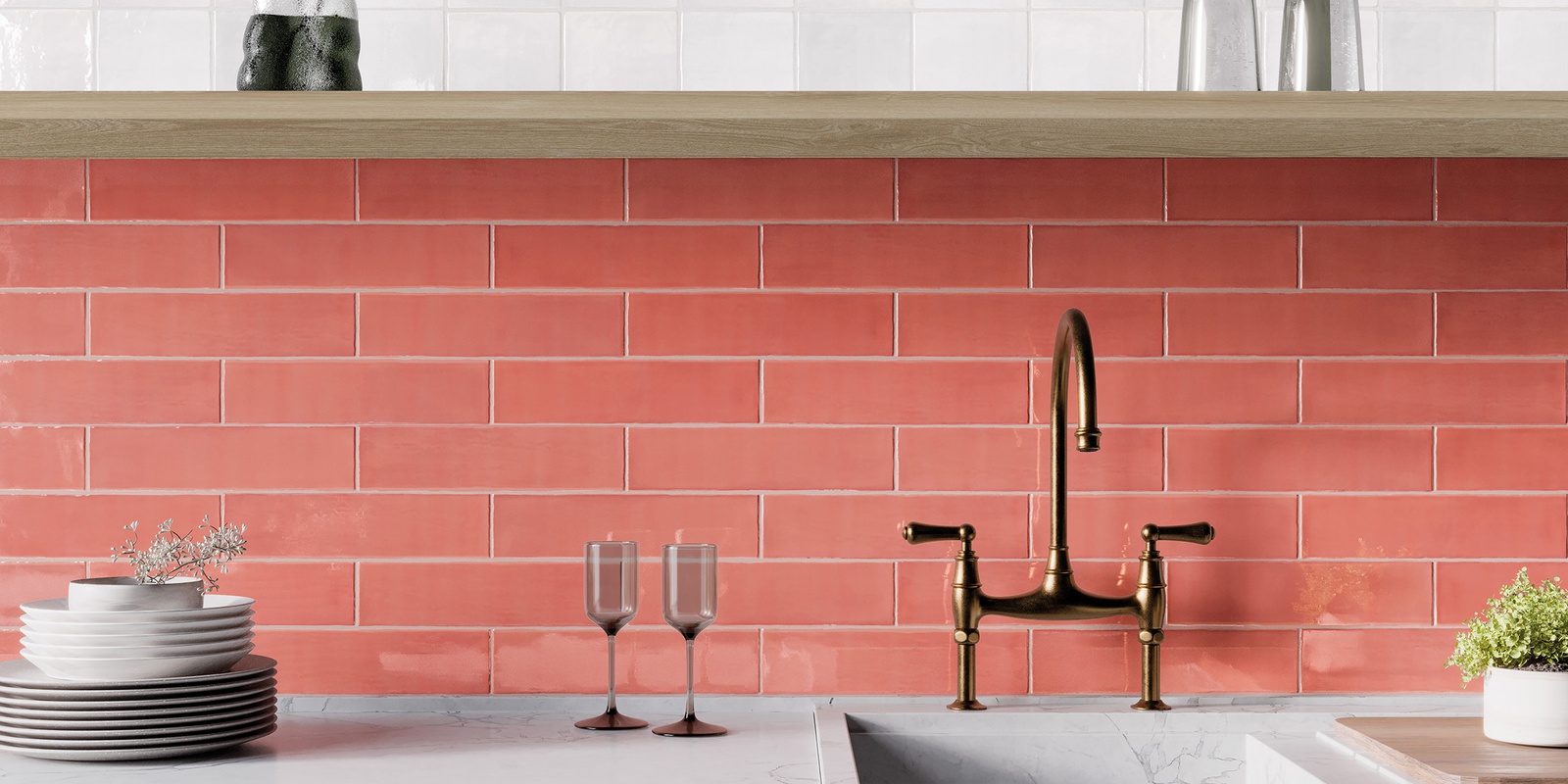 Songbird handcrafted glossy subway look tile wall tile florida tile