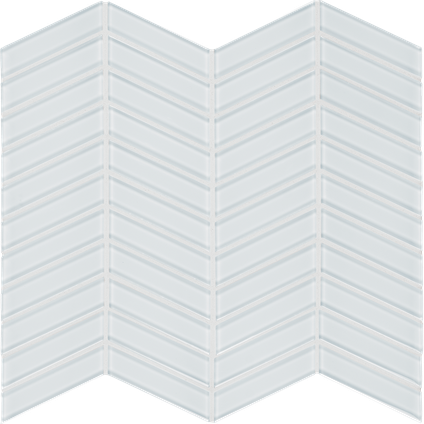 Pure White Chevron Mosaics M12CHEV