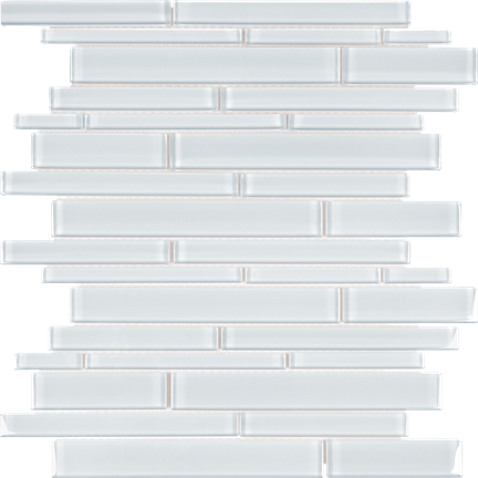 Pure White Random Strip Mosaics RSP
