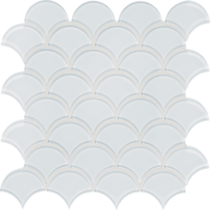 Pure White Scallop Mosaics M12SCP
