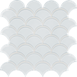 Pure White Scallop Mosaics M12SCP