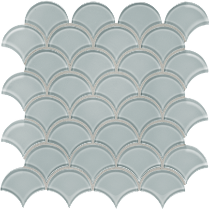 Calm Green Scallop Mosaics M12SCP