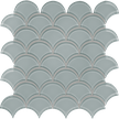 Quiet Gray Scallop Mosaics M12SCP