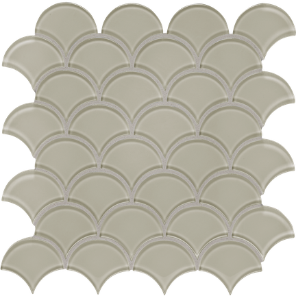Tranquil Tan Scallop Mosaics M12SCP