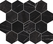 Regal Black Hexagon Mosaics (Matte) M3x3HEX