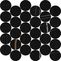 Sahara Noir Circle Mosaics (Polished) M2.5CIR