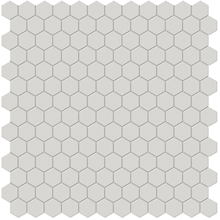 Halo Grey 1in Hexagon Mosaic 12x12