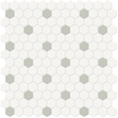 Canvas White & Soft Sage 1in Hexagon Mixed Mosaic 12x12