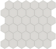 Halo Grey 2in Hexagon Mosaic 11x12.5