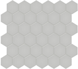 Loft Grey 2in Hexagon Mosaic 11x12.5