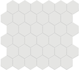Vintage Grey 2in Hexagon Mosaic (Unglazed) 11x12.5