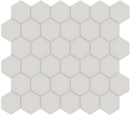 Halo Grey 2in Hexagon Mosaic (Unglazed) 11x12.5