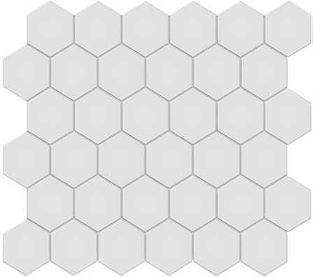 Gallery Grey 2in Hexagon Mosaic (Unglazed) 11x12.5