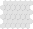 Gallery Grey 2in Hexagon Mosaic (Unglazed) 11x12.5