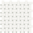 Canvas White & Soft Sage Basketweave Mixed Mosaic 12x12