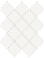 Canvas White Arabesque Beveled Mosaic (Glossy) 10x13