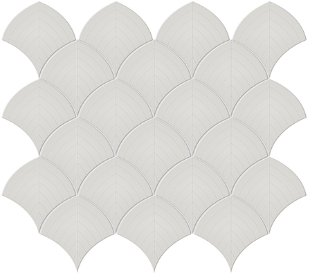 Halo Grey Scallop Mosaic (Glossy) 11x12.5