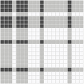 Midnight Blend Plaid Pattern Mosaic 13.5x13.5