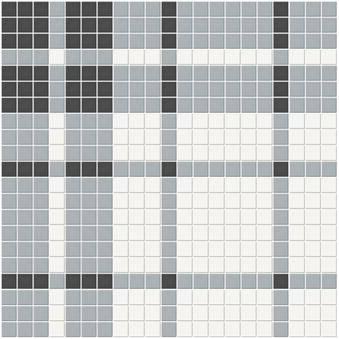 Dawn Blend Plaid Pattern Mosaic 13.5x13.5