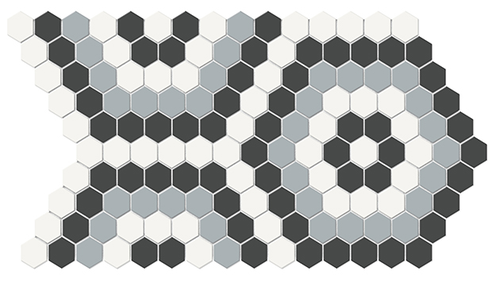 Dawn Blend Hexagon Pattern Mosaic 14x8