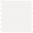 Canvas White 1in Hexagon Mosaic 12x12